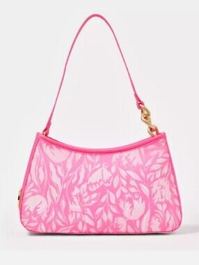 Lily Pulitzer Tamara Pink & White Floral Shoulder Bag NWT